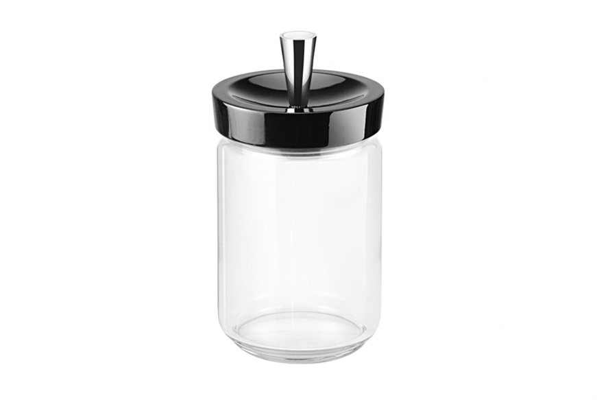 Storage jar Glossy black Giannini