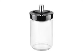Storage jar Glossy black Giannini