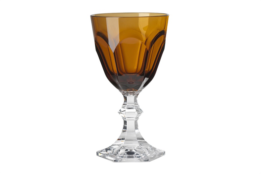 Water goblet Dolce Vita amber Mario Luca Giusti