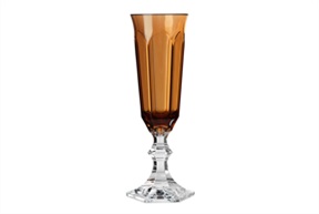 Champagne flute Dolce Vita amber Mario Luca Giusti