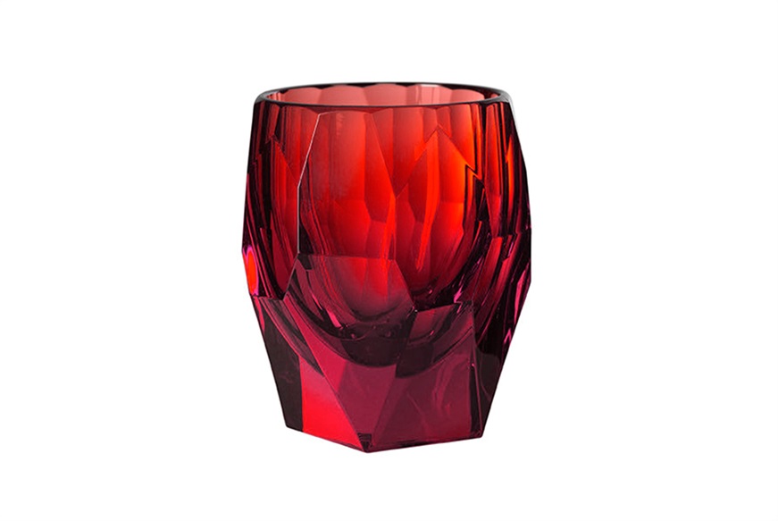 Water glass Milly red Mario Luca Giusti