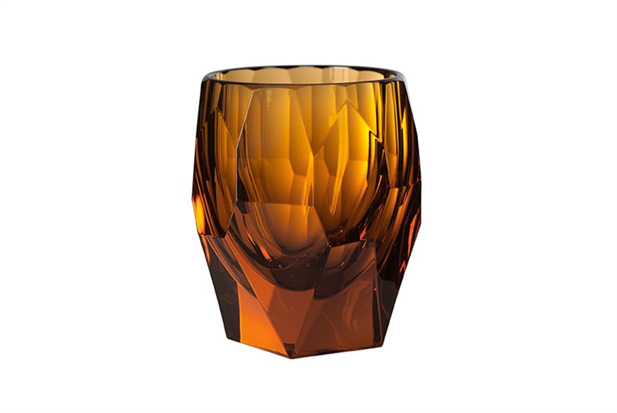 Water glass Milly amber Mario Luca Giusti