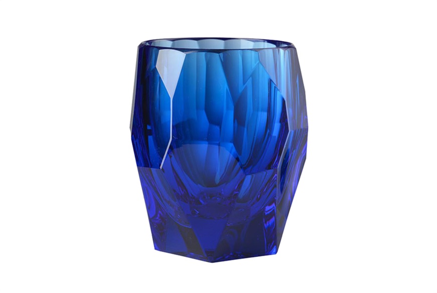 Water glass Milly blue Mario Luca Giusti