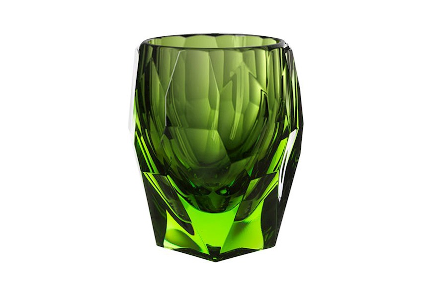 Water glass Milly green Mario Luca Giusti