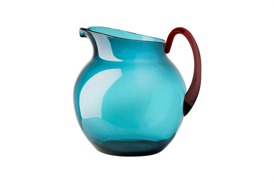 Jug Pallina turquoise and ruby 1,6 Lt Mario Luca Giusti