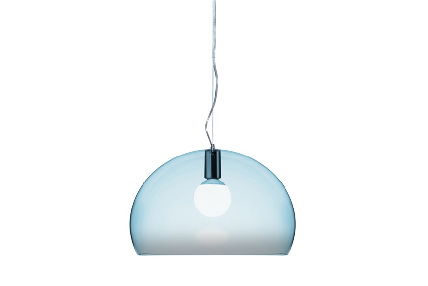 Lampada sospensione Fl/y colore azzurro nuvola Kartell