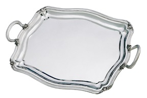 Rectangular tray silver Regina Anna Settecento Selezione Zanolli