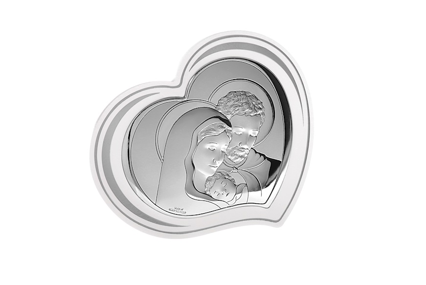 Pannello Sacra Famiglia bianco con retro in legno Selezione Zanolli