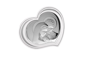 Pannello Sacra Famiglia bianco con retro in legno Selezione Zanolli
