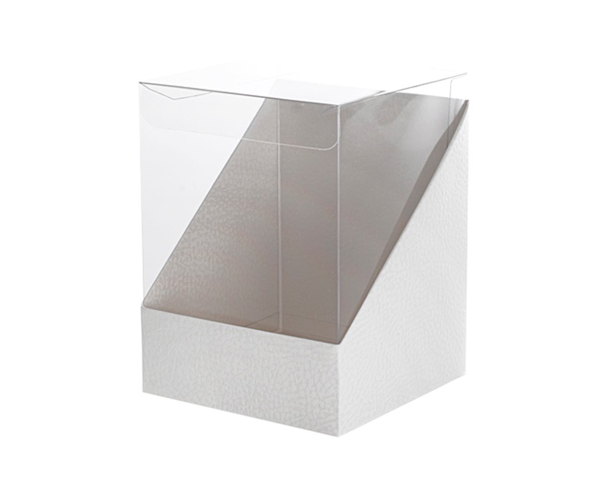 Scatola per bomboniera Duo Pelle bianco 10 x 10 x h12 Selezione Zanolli