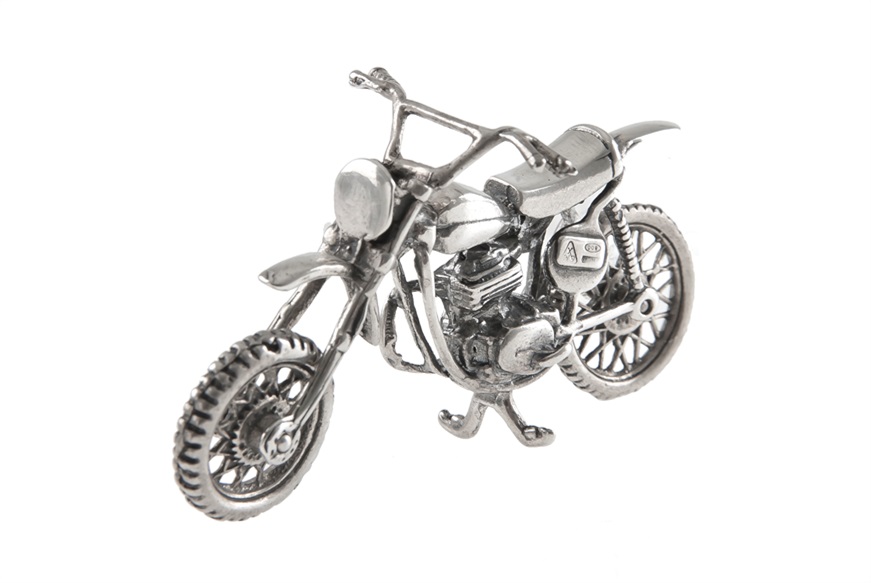 Modellino argento Motocross Selezione Zanolli