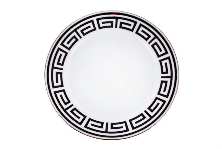 Round tray Labirinto Nero porcelain Richard Ginori