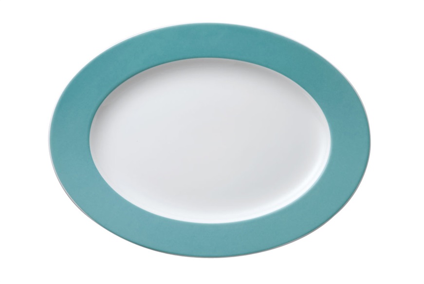 Oval plate Sunny Day Turquoise porcelain Thomas
