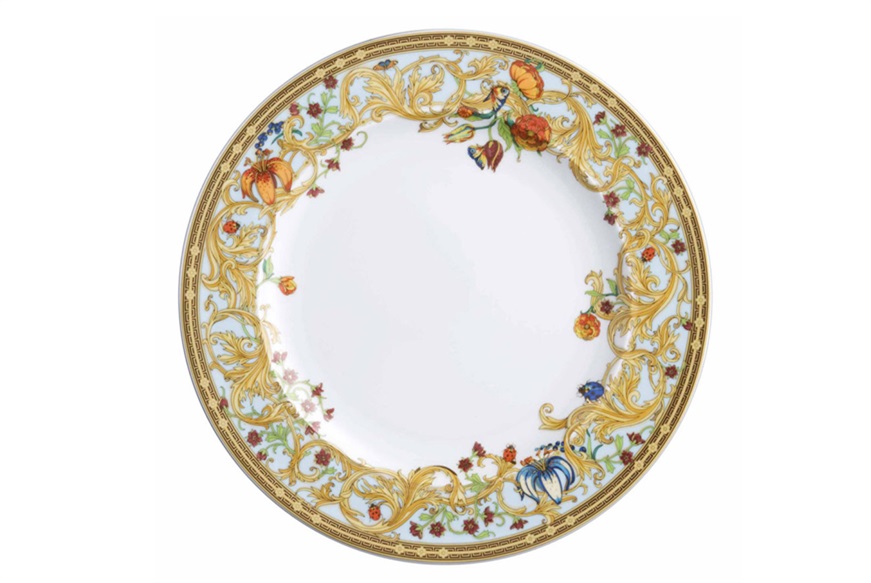 Dinner plate Le Jardin porcelain Versace