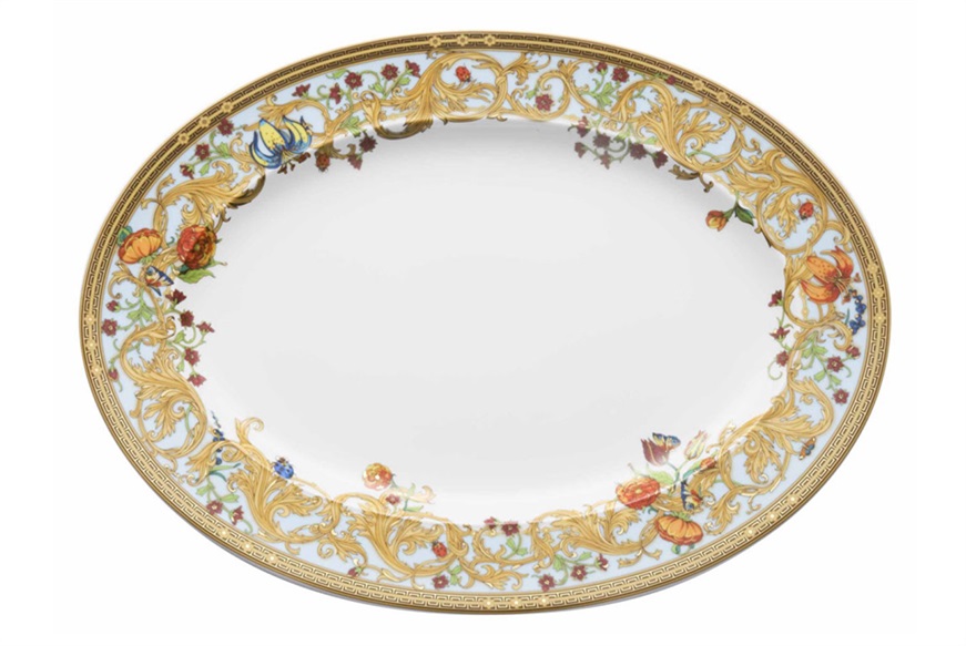 Platter Le Jardin porcelain Versace