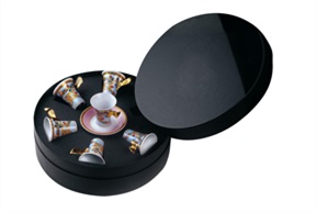 Espresso cups set Le Jardin porcelain with saucer 6 pieces Versace
