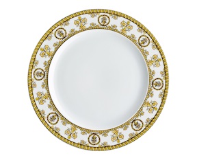 Piatto piano dessert Baroque porcellana bianco Versace