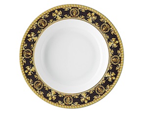 Piatto fondo Baroque porcellana nero Versace