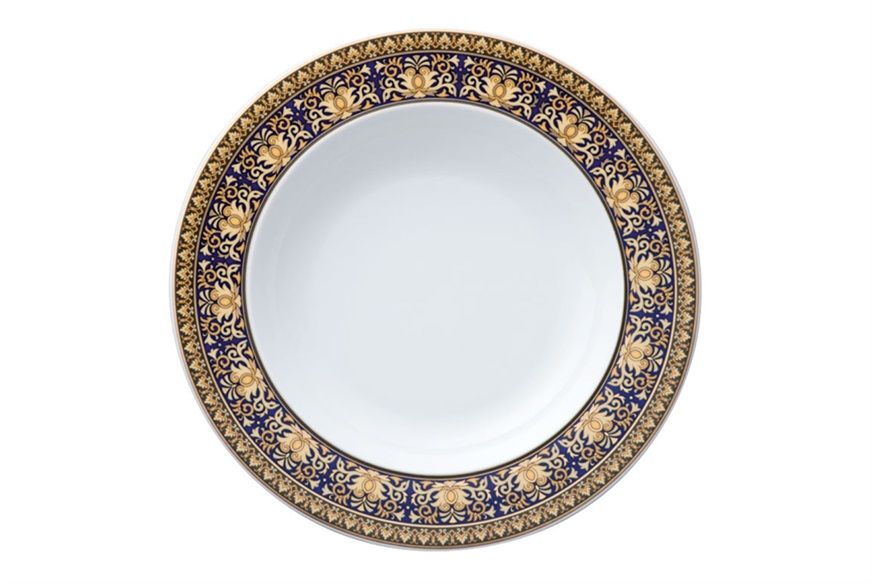 Soup plate Medusa Blue porcelain Versace