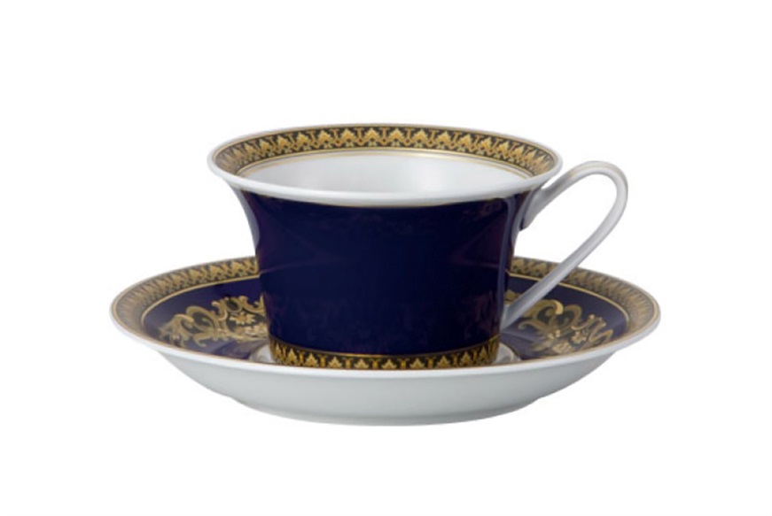 Tazza the Medusa Blue porcellana con piattino Versace