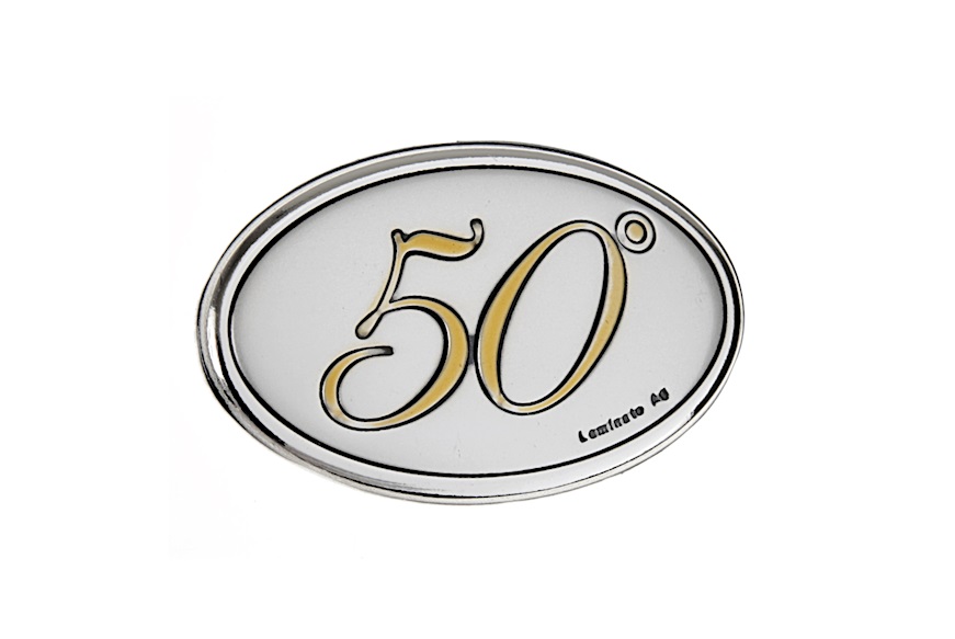 Selezione Zanolli Placca ovale argento bilaminato 50° Anniversario di  Matrimonio