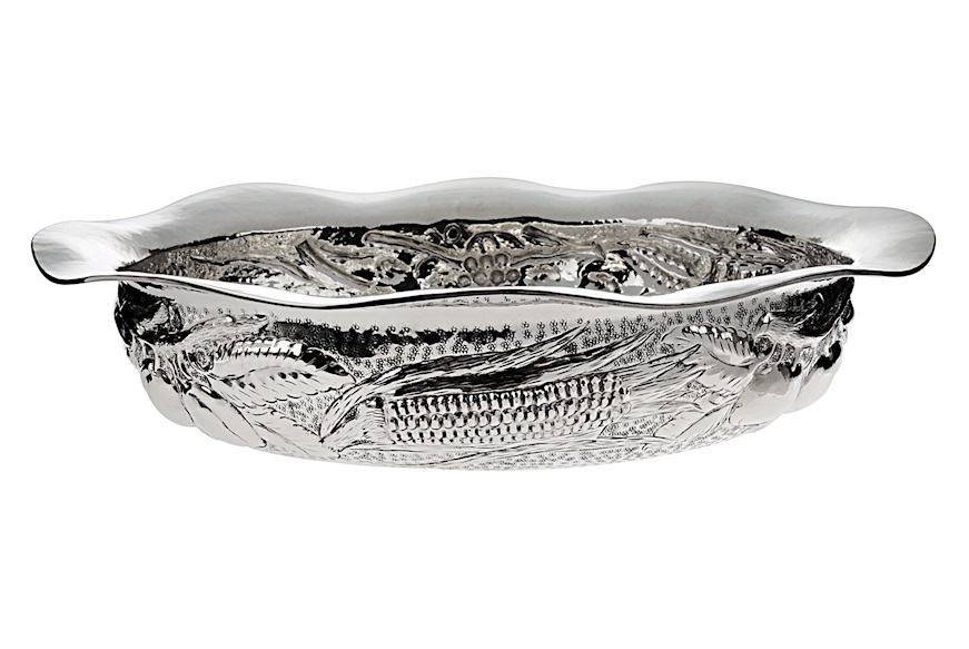Bowl silver with Tutti Frutti chisel Selezione Zanolli