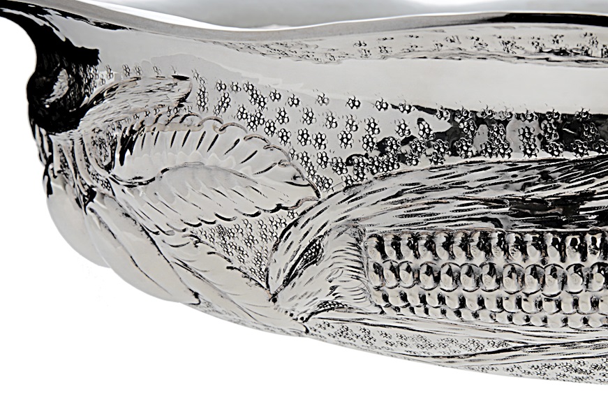 Bowl silver with Tutti Frutti chisel Selezione Zanolli