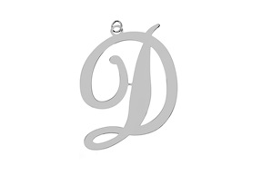 Ciondolo lettera D argento Selezione Zanolli
