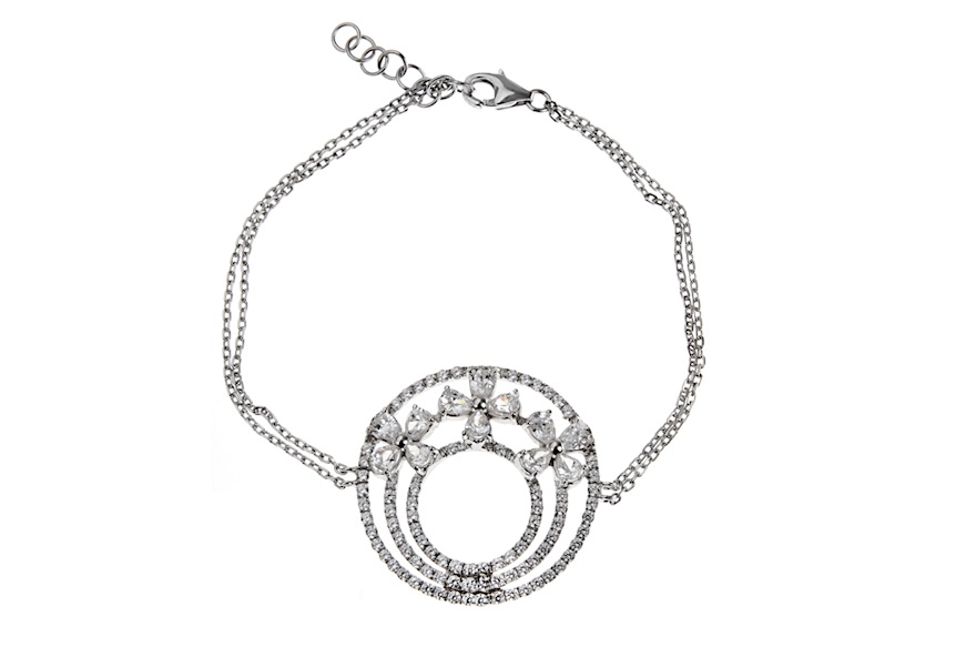 Bracciale argento con ghirlanda di cristalli Ottaviani