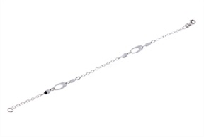 Bracelet gold 750‰ white with ovals Selezione Zanolli