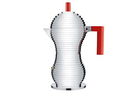 Caffettiera Pulcina Induzione manico rosso sei tazze Alessi