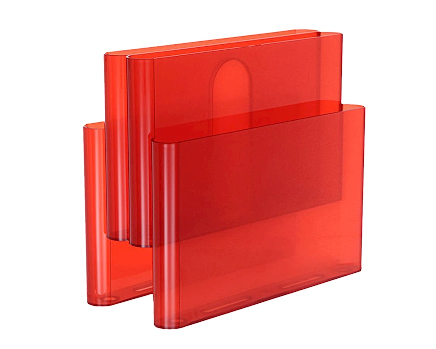 Portariviste Magazine Rack rosso aranciato Kartell