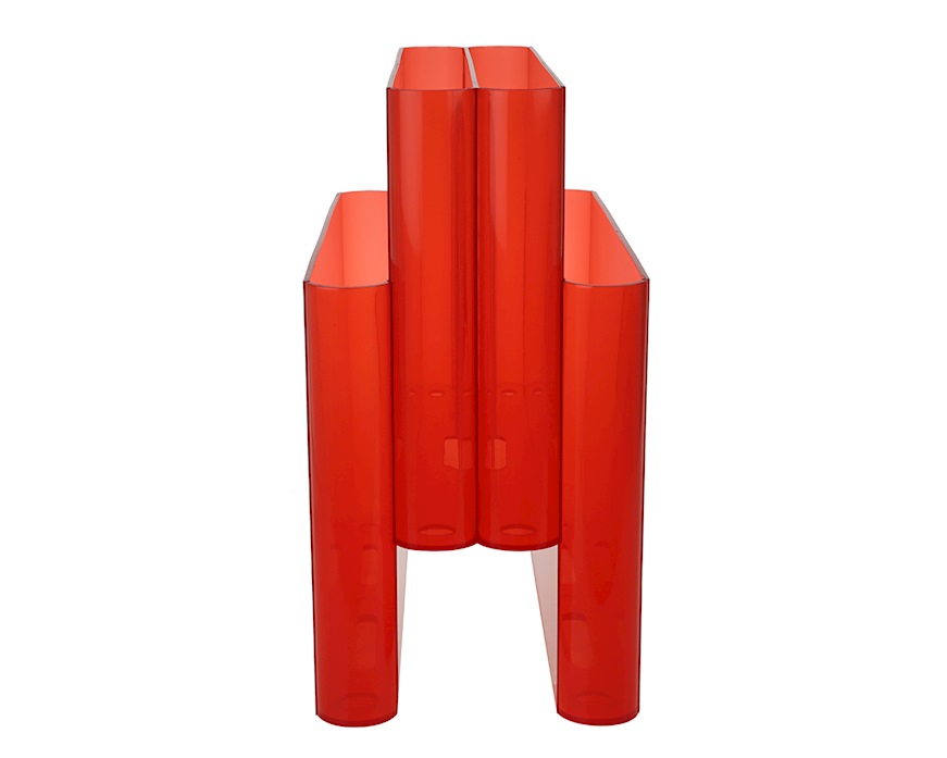 Portariviste Magazine Rack rosso aranciato Kartell
