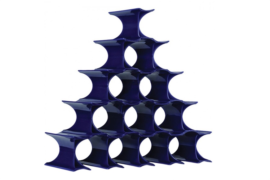 Portabottiglie Infinity blu per 16 elementi Kartell
