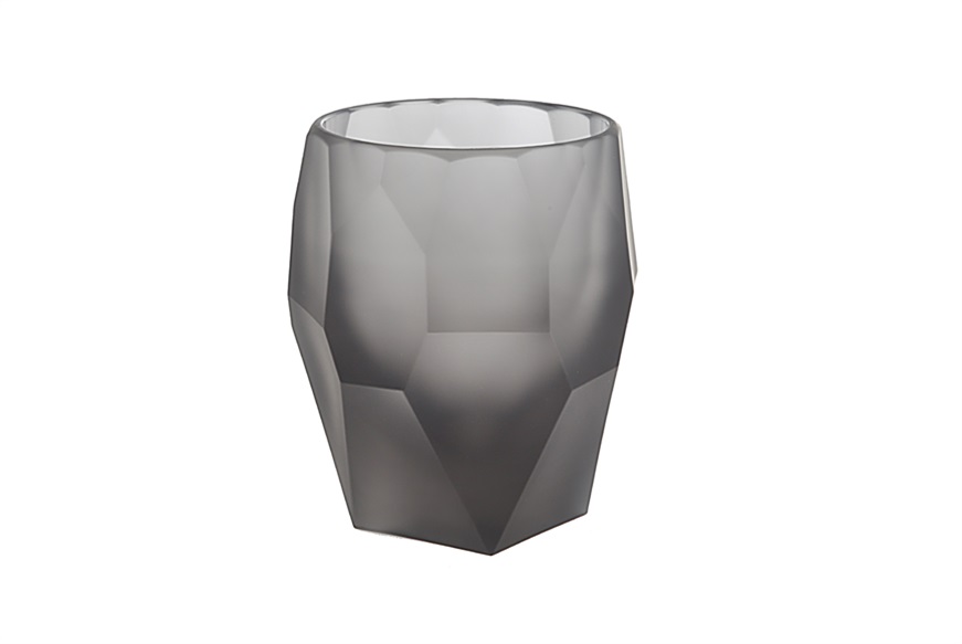 Water glass Milly matt grey Mario Luca Giusti