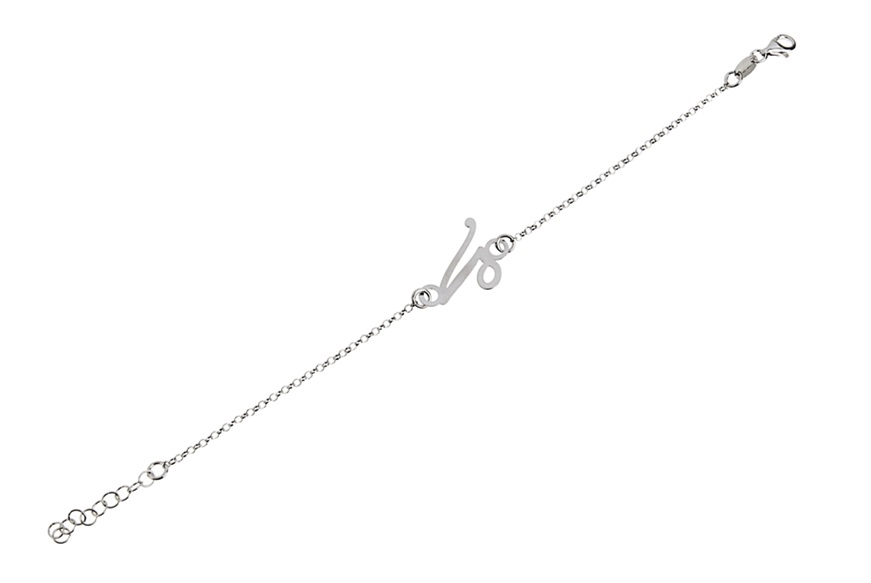 Bracciale argento con lettera “V” Selezione Zanolli