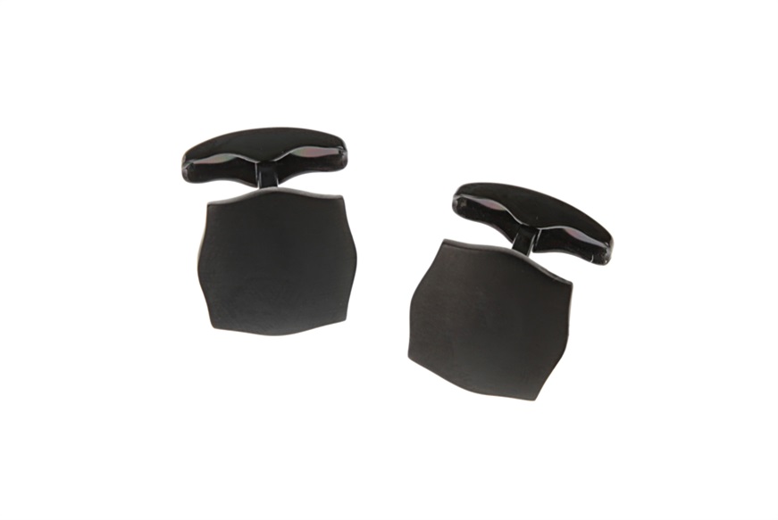 Cufflinks silver black square Selezione Zanolli