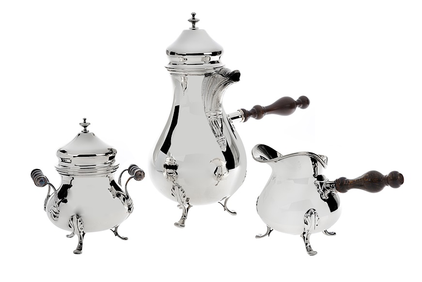 Coffee set silver 3 pieces in English style Selezione Zanolli