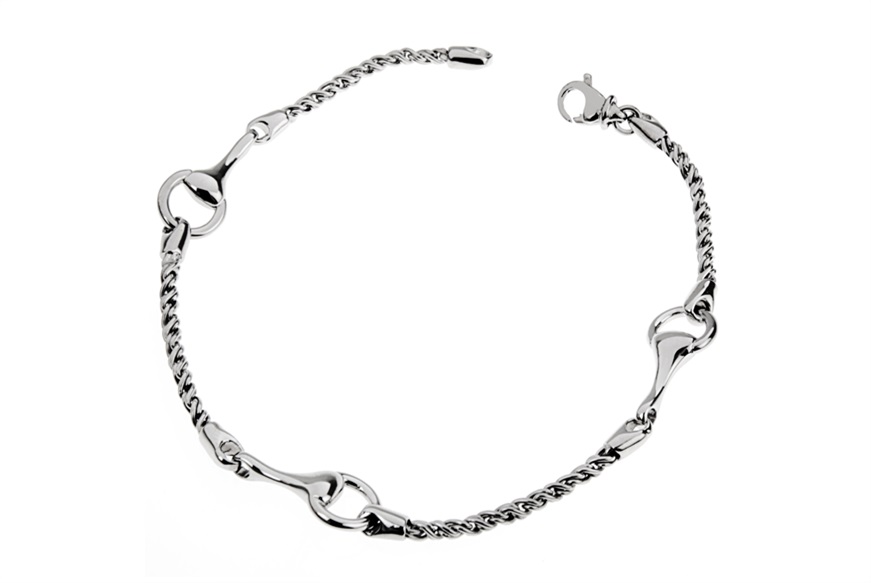 Bracelet silver with three stirrups Selezione Zanolli
