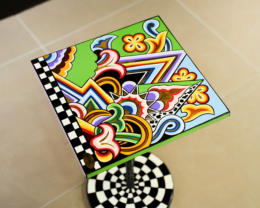 Table Graphic Design hand painted Tom's Drag