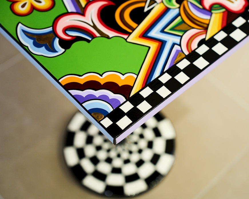 Table Graphic Design hand painted Tom's Drag