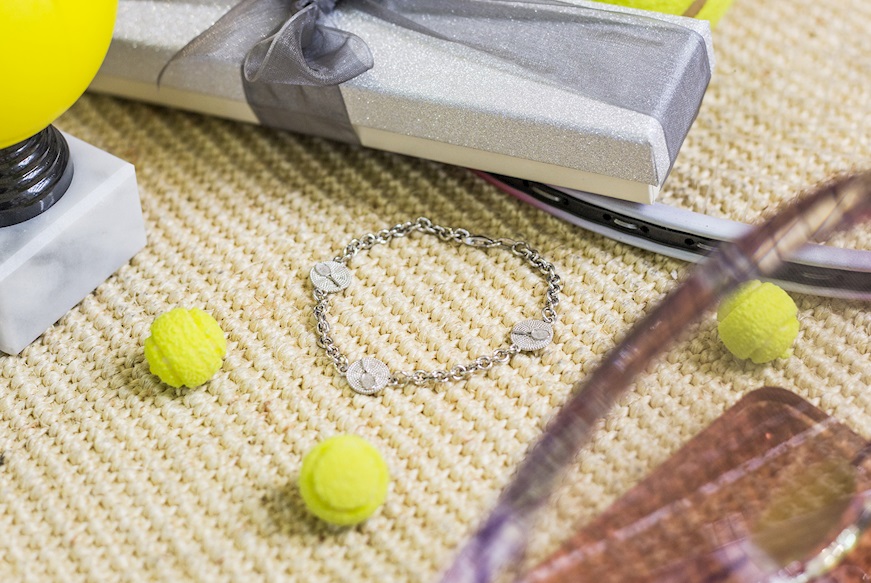 Bracciale argento tre tondi con racchetta da tennis Selezione Zanolli