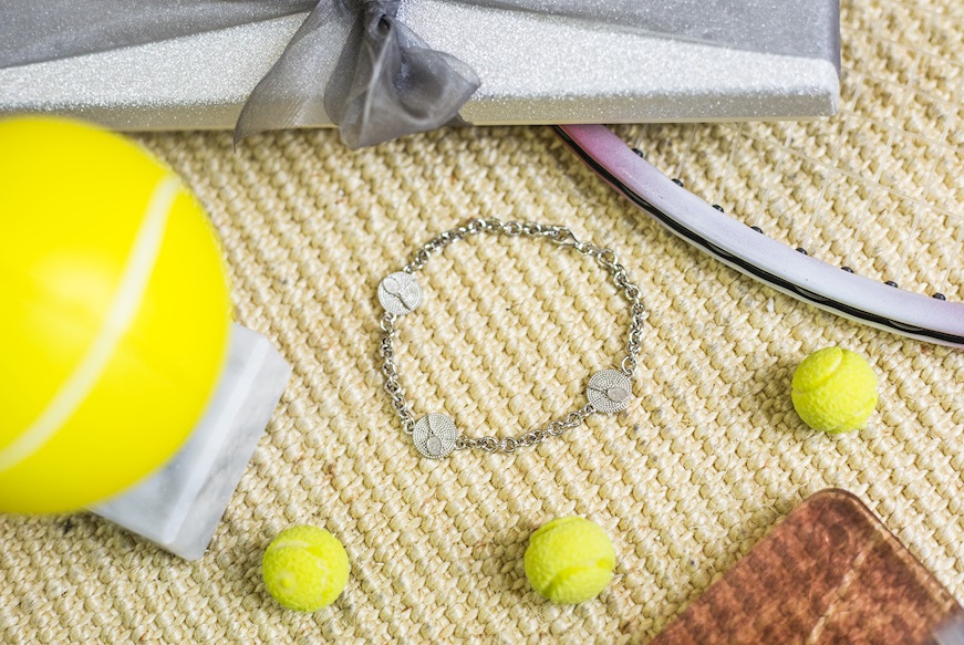 Bracciale argento tre tondi con racchetta da tennis Selezione Zanolli