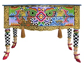 Cassettiera XL Versailles dipinta a mano Tom's Drag