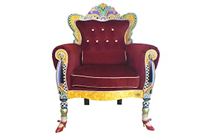Throne Versailles dipinto a mano Tom's Drag