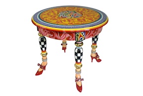 Tavolino Side Table Versailles dipinto a mano Tom's Drag