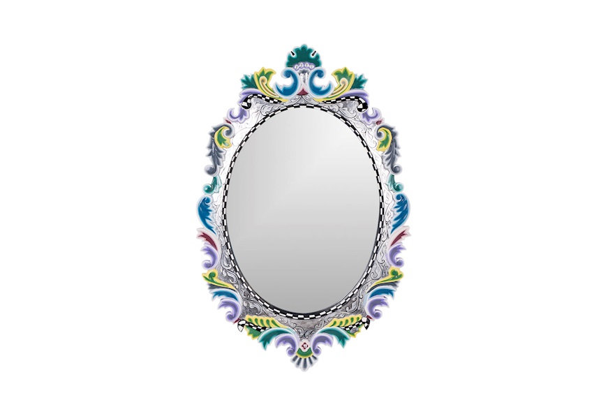 Specchio Mirror Oval Versailles dipinto a mano Tom's Drag