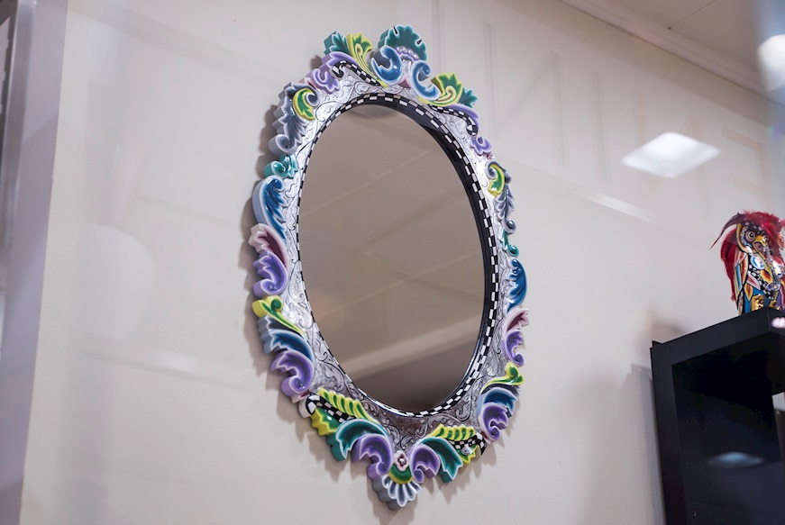 Specchio Mirror Oval Versailles dipinto a mano Tom's Drag