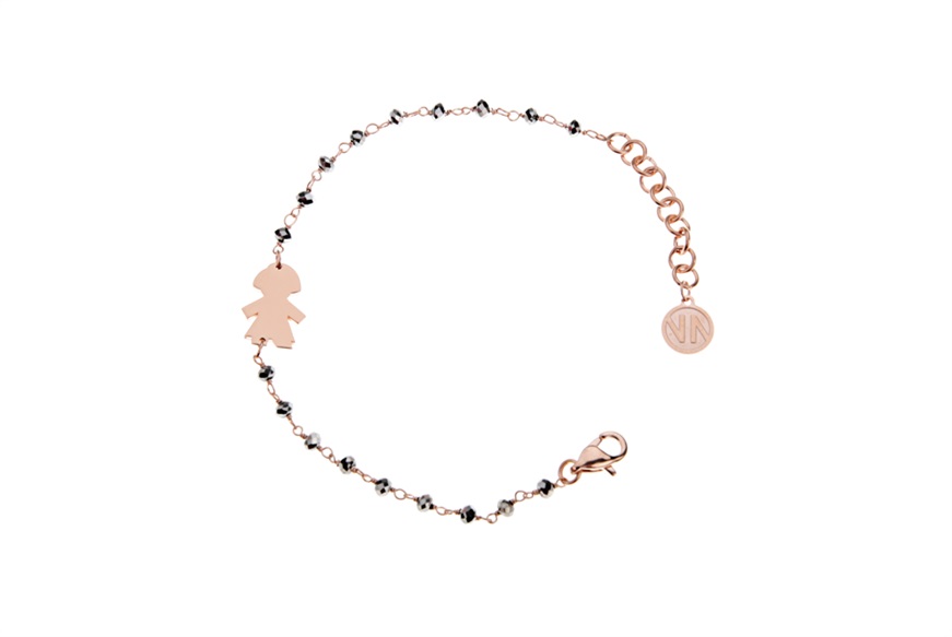 Bracelet Mon Amour silver with girl and silver crystals Nomination