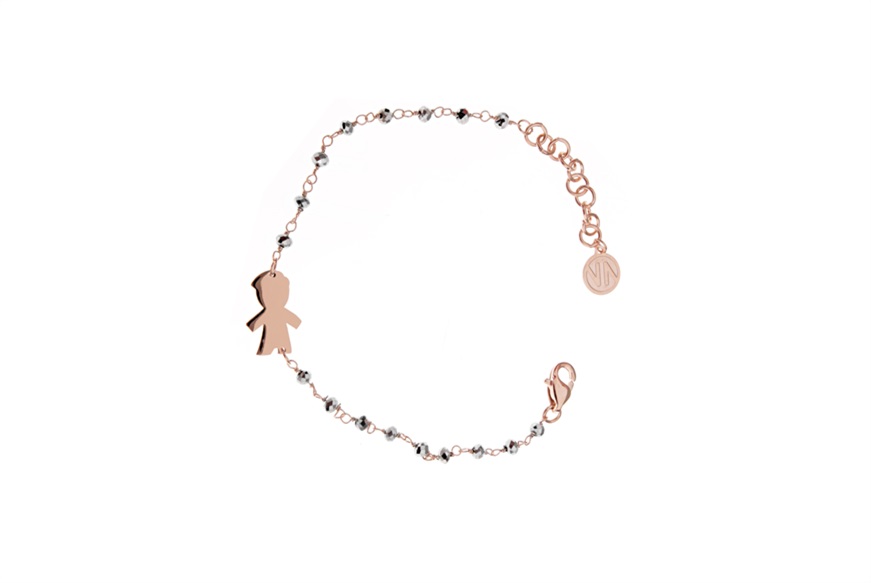 Bracelet Mon Amour silver with boy and silver crystals Nomination